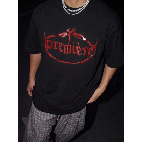 GEL HD RED TEE BLACK