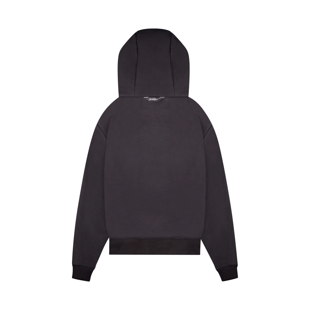 BASIC ZIP REGULAR CUT HOODIE BLACK