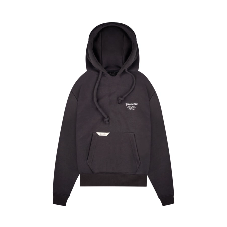 BASIC REGULAR CUT HOODIE BLACK