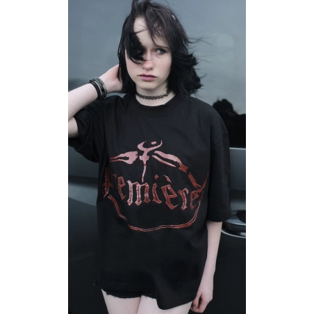 GEL HD RED TEE BLACK