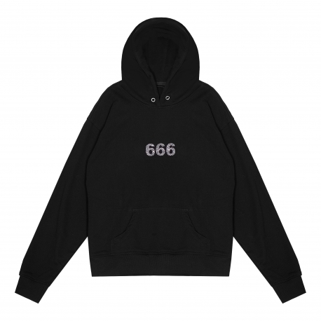 666 HOODIE BLACK