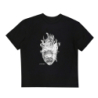 HEAD WITH FLAMES TEE BLACK