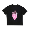 HEAD WITH FLAMES PINK TEE