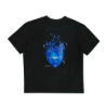 HEAD WITH FLAMES BLUE TEE