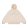 SPARKLE ZIP HOODIE CREAMY