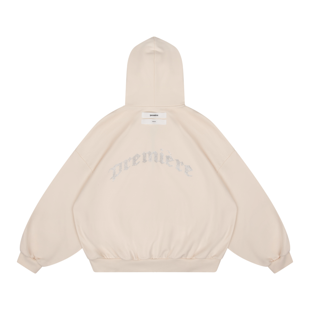 SPARKLE ZIP HOODIE CREAMY