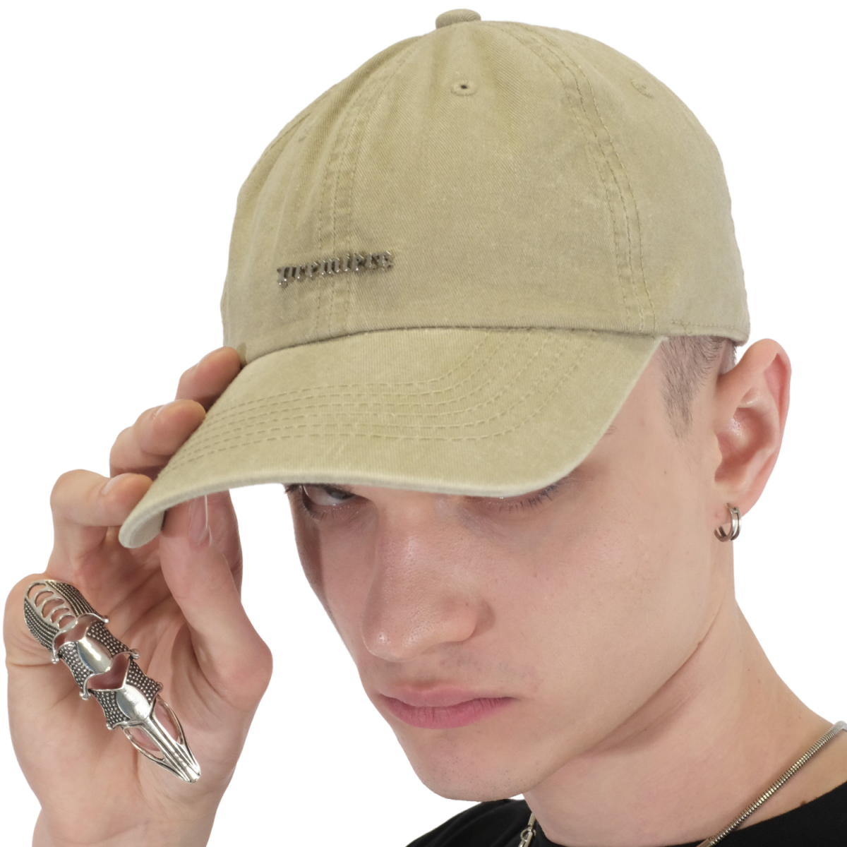 LOGO CAP WASHED BEIGE