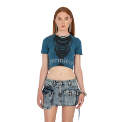 FRACTAL TOP DARK BLUE