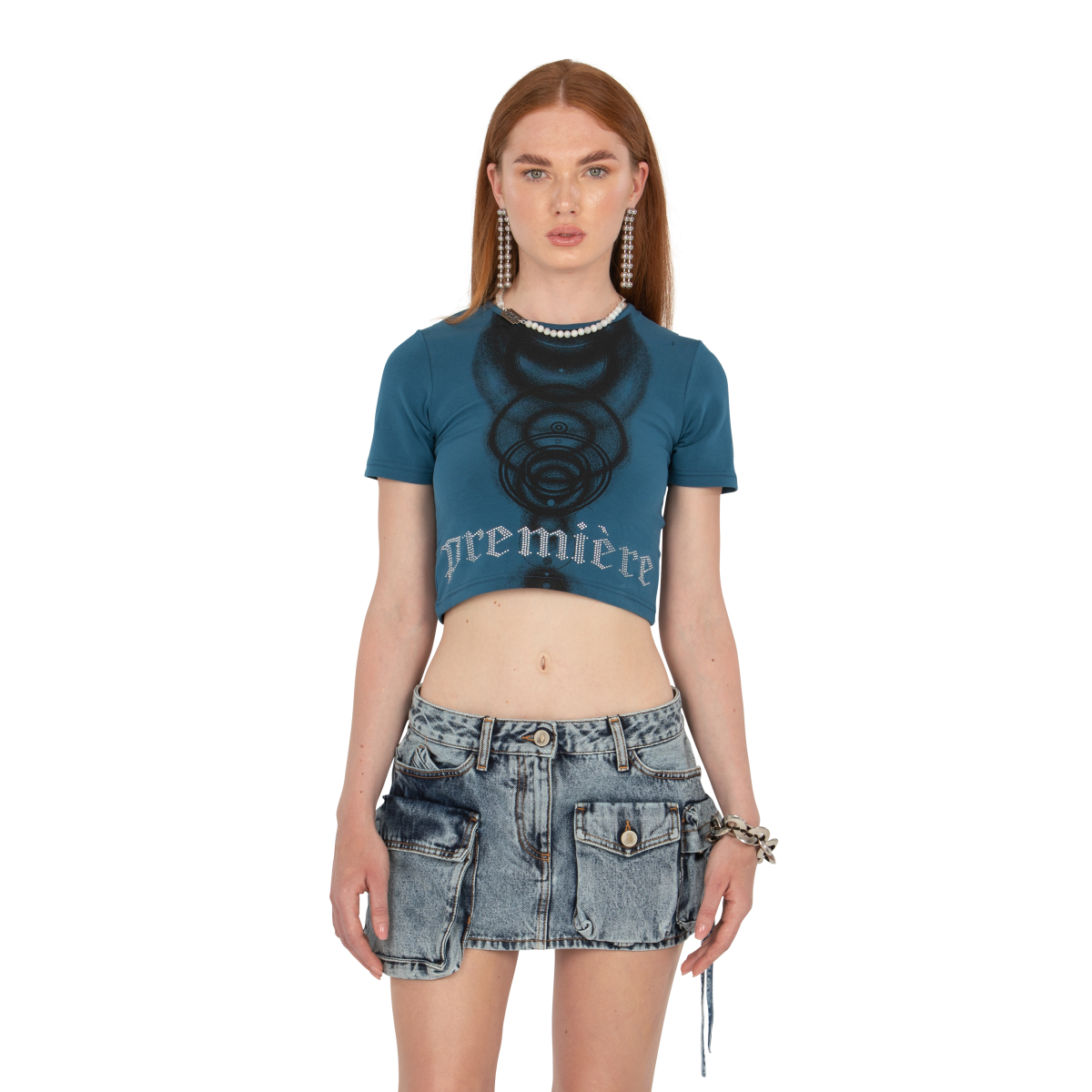 FRACTAL TOP DARK BLUE