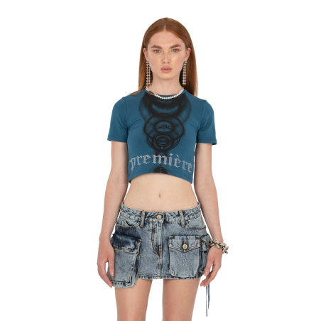 FRACTAL TOP DARK BLUE