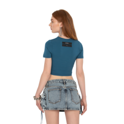 FRACTAL TOP DARK BLUE