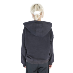 GOTHIC ZIP HOODIE WASHED BLACK