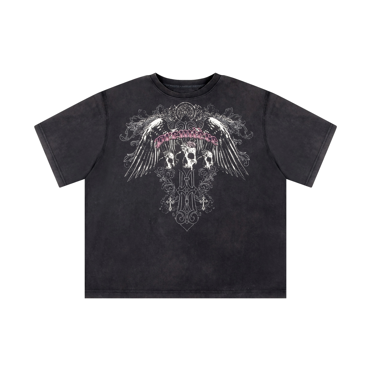GOTHIC TEE WASHED BLACK
