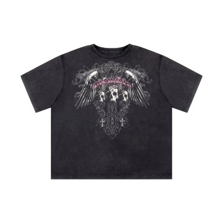 GOTHIC TEE WASHED BLACK