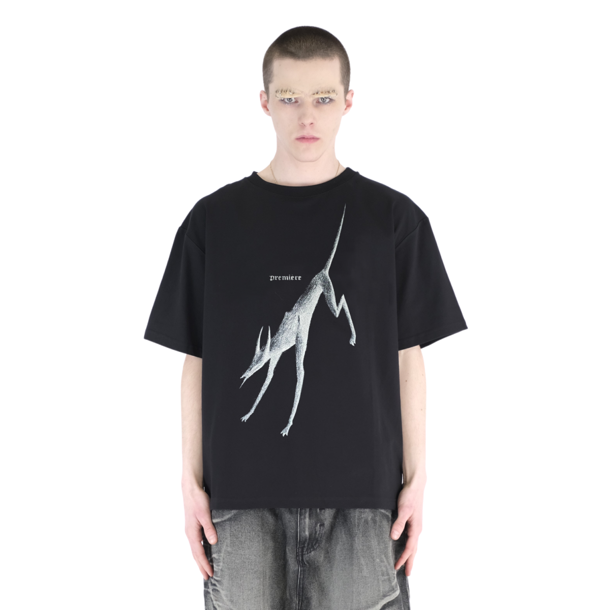 GREYHOUND TEE BLACK