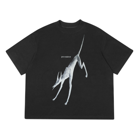GREYHOUND TEE BLACK