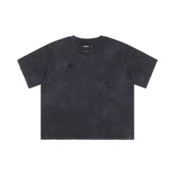 6 TEE DISTRESSED WASHED BLACK